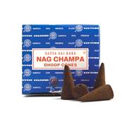 NAG CHAMPA DHOOP CONES. (12 CONES WITH STAND). 28g PER BOX. SPR1149