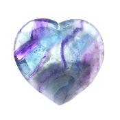 Fluorite Heart Shape Finger/ Trinket Bowl. SP17225POL